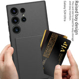 Leather Silicone Magnetic Folding Card Pocket Shockproof For Samsung Galaxy S24 Series