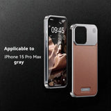 2024 Luxury Leather Metal Magnetic Aluminum Fragrance Phone Case For iPhone 15 14 13