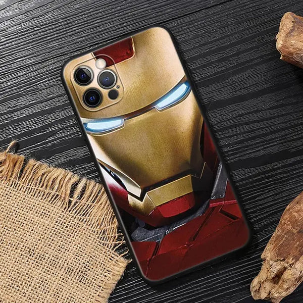 Marvel Iron Man Soft Silicon Case For iPhone 15 14 13 12