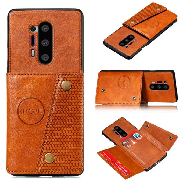 Leather PC Wallet Card Holder Slots Case For OnePlus Series