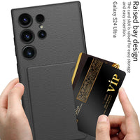 Leather Silicone Magnetic Folding Card Pocket Shockproof For Samsung Galaxy S24 Series