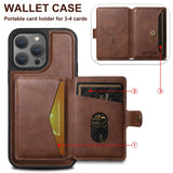 New Detachable Leather 2 in1 Magnetic Magsafe Card Holder Phone Case For iPhone 15 14 13 12 Series