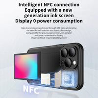 2024 DIY NFC Screen Display Removable Magnetic Intelligent Phone Case For iPhone 15 Series