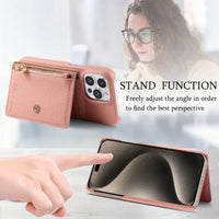 New Zipper Leather Wallet with Card Holder Phone Case for iPhone 15 14 13 Series