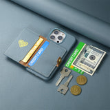 New Zipper Leather Wallet with Card Holder Phone Case for iPhone 15 14 13 Series