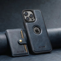 New Detachable Leather 2 in1 Magnetic Magsafe Card Holder Phone Case For iPhone 15 14 13 12 Series