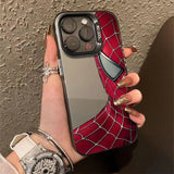 Luxury Spider Man Skin TPU Phone Case for iPhone 15 14 13 12 Series