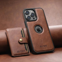 New Detachable Leather 2 in1 Magnetic Magsafe Card Holder Phone Case For iPhone 15 14 13 12 Series