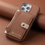 New Zipper Leather Wallet with Card Holder Phone Case for iPhone 15 14 13 Series