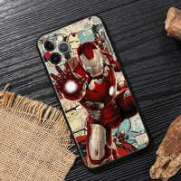 Marvel Iron Man Soft Silicon Case For iPhone 15 14 13 12