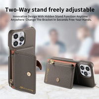 New Zipper Leather Wallet with Card Holder Phone Case for iPhone 15 14 13 Series