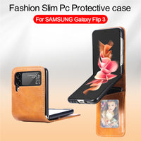 Card Holder Wallet Leather Case for Samsung Galaxy Z Flip 3 Flip 4