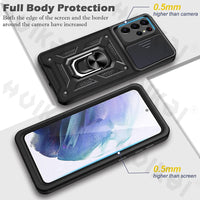 Armor Slide Camera Lens Case for Samsung Galaxy S22 Ultra Plus 5G
