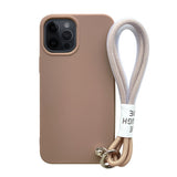 Luxury Hand Strap Wristlet Silicone Case for iPhone 12 11 Series