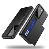 Slide Armor Card Slot Wallet Case For Samsung Galaxy S21 S20 Note 20 Series