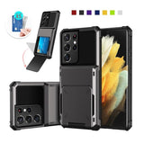 Credit Card Slot Holder Wallet Case for Samsung Galaxy S21 Note 20 S20 Series