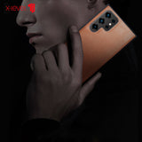 Luxury Vintage Leather Soft TPU Edge Back Case for Samsung Galaxy S22 Ultra Plus