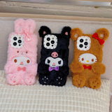 Cute Kitty Fashion Plush Soft Silicone Case For Iphone 13 12 11 Series