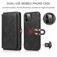 Magnetic Split Multifunctional Wallet Case for iPhone 14 13 12 series