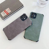 Simple Suede Cloth Phone Cases For iphone 12 11 Series