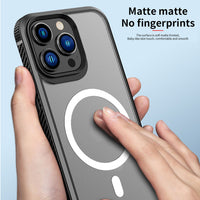 Magnetic Case Carbon Fiber Shockproof Case for iPhone 13 Pro Max Mini