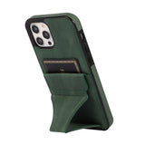 Luxury Card Slot Bracket Leather Case For iPhone 13 12 11 Series