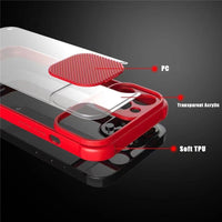 Slide Camera Lens Protector Transparent Shockproof Case For iPhone 12 11 XS Series