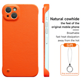 Premium Leather Slim Frameless Case for iPhone 14 13 series