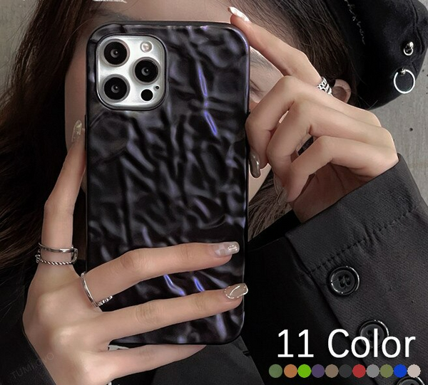 Tin Foil Pleats Soft Silicone Case ForiPhone 13 12 11 Pro Max Mini