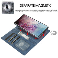 Retro Leather Wallet Card Car Magnetic Removable Case For Samsung Galaxy S20 Series