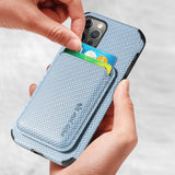 Magnetic Magsafe Leather Carbon Texture Soft Case for iPhone 13 12 11 Series