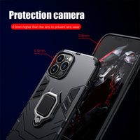 Shockproof Armor Case with Ring Stand for iPhone 13 12 11 Series