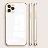 Luxury Plating Frame 6D Bling Soft Silicone Case for iPhone 13 12 Series