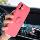 Thin Soft Liquid Silicone Ring Holder Case For Samsung S21 S20 Note 20 Series