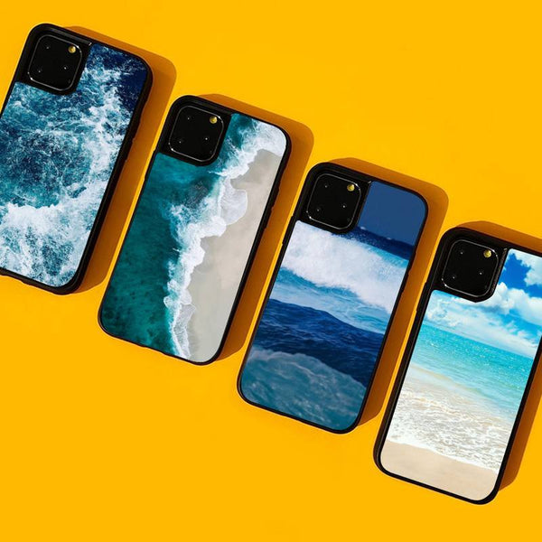 2021 Blue Sea Featured Silicone PC+TPU Phone Case For iPhone 12 11 X Series