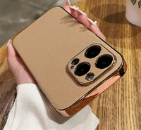 Luxury Leather Plating Shockproof Cases For iPhone 14 13 12 Pro Max Plus