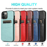 Luxury Leather Card Holder StanCase For iPhone 13 12 11 Series