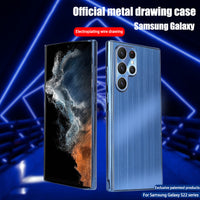 Brushed Metal Soft TPU Frame Case for Samsung Galaxy S22 S21 S20 Ultra Plus FE