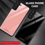 Tempered Glass Case For Samsung S21 S20 Note 20 Series