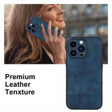 Luxury Leather Texture TPU Camera Lens Protection Case for iPhone 13 12 11 Mini Pro Max