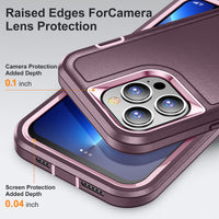 3 Layers Protection Military Grade Shockproof Heavy Duty Protective Case with Kickstand for iPhone 13 12 11 series