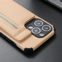 Zipper Wallet Phone Case for iPhone 13 12 11 Pro Max Mini