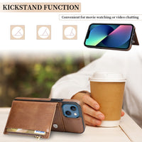 Vintage Cards Slot Retro Leather Wallet Case For iPhone 11 12 13 Pro Max Mini