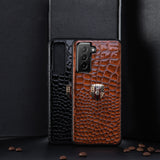 Genuine Leather Sport Car Case for Samsung Galaxy S22 S21 S20 Note 20 Ultra Plus