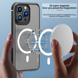 Magnetic Case Carbon Fiber Shockproof Case for iPhone 13 Pro Max Mini