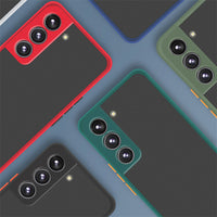 Silicone Matte Translucent Shockproof Bumper Case For Samsung S22 S21 S20 Plus Ultra