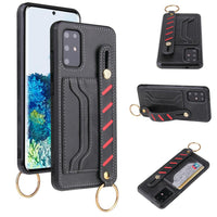 Retro Slim Hand Strap Stand Leather Wallet Case Cover for Galaxy S20 & Note 20 Series