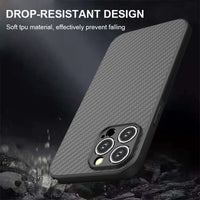 Carbon Fiber Texture Shockproof TPU Case For iPhone 13 12 11 Pro Max