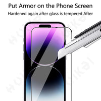 1-3 Pcs HD Clear 9H Tempered Glass Full Coverage Screen Protector for iPhone 15 14 13 12 series