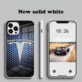 Super Electric Car Tempered Glass Case For iPhone 14 13 12 series